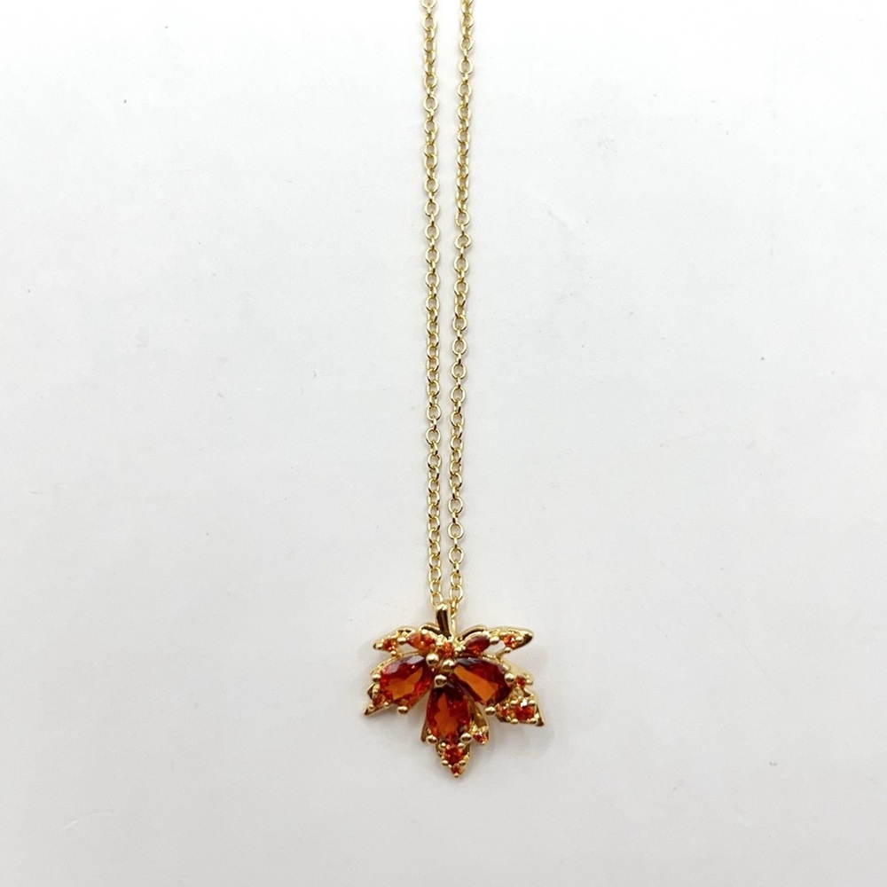 KS832-Kate Spade maple leaf necklace